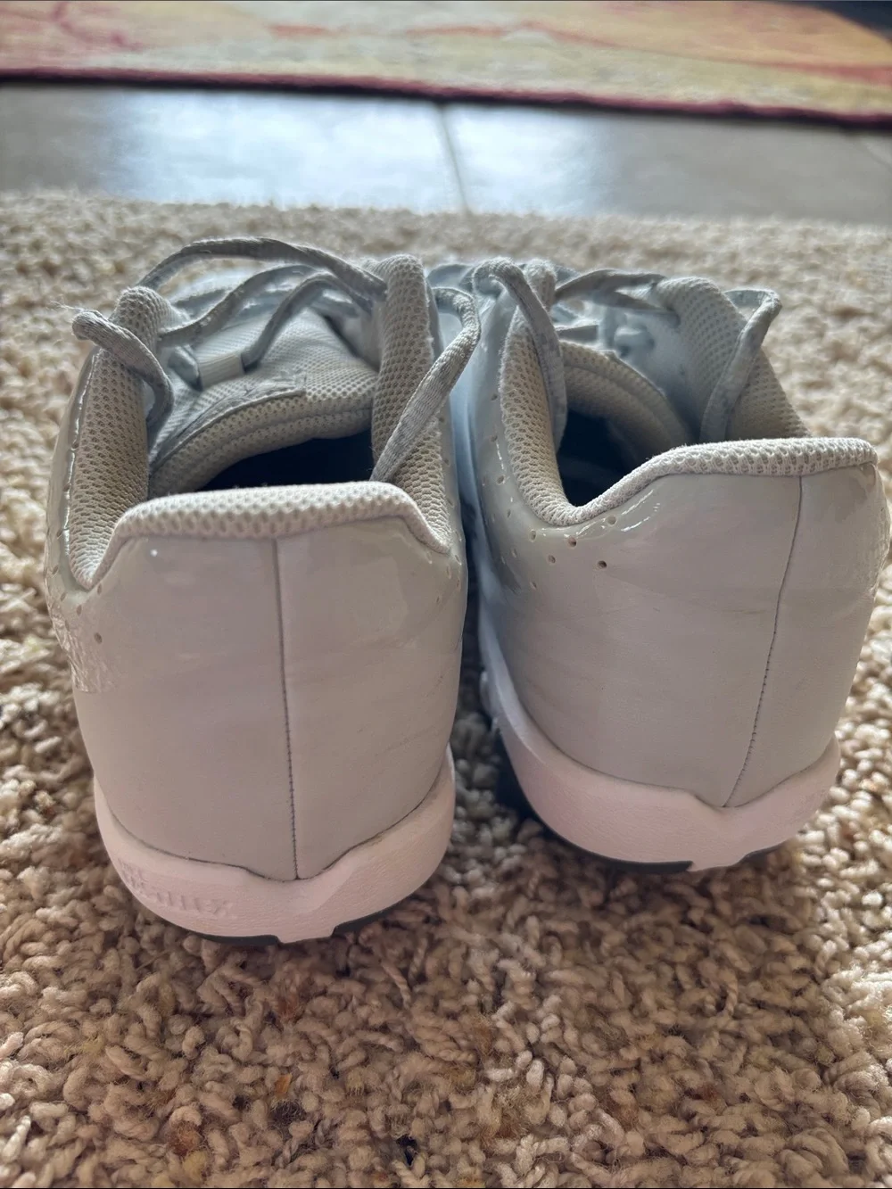 Nike Kids White and Gray Softball Cleats